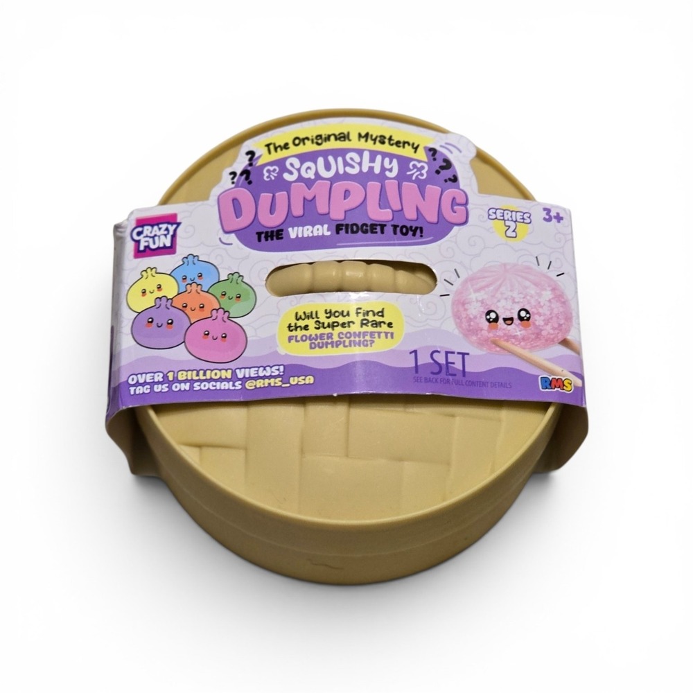 Crazy Fun Squishy Dumpling Series 2 Mystery Fidget Toy Pink Viral RMS US103-2400